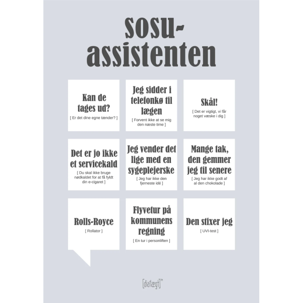 Dialgtplakat A5 Kort - Sosu-assistenten