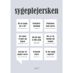Dialgtplakat A5 Kort - Sygeplejersken