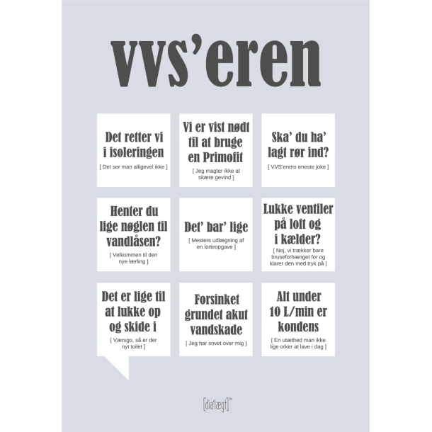 Dialgtplakat A5 Kort - VVS'eren