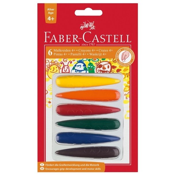 Faber-Castell Farvekridt 6 stk.