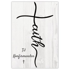 5 Enkelkort m. kuverter Til Konfirmanden Faith