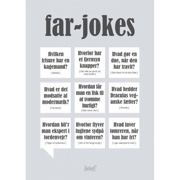 Dialgtplakat A5 Kort - Far-jokes