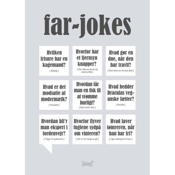 Dialgtplakat A5 Kort - Far-jokes