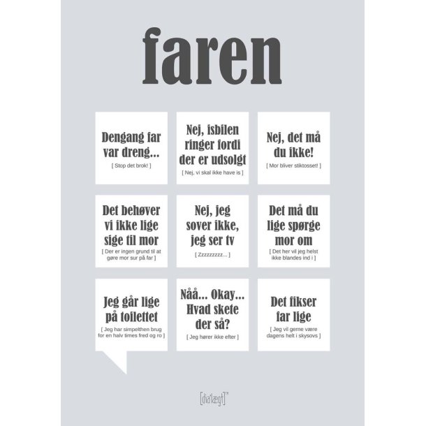 Dialgtplakat A5 Kort - Faren