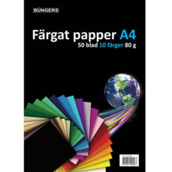 Papir A4 - 80g. - 50 Ark - Farvet