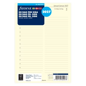 Filofax Refill Dagskalender A5 2027