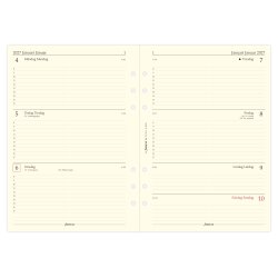 Filofax Refill Ugekalender Horisontal A5 2027