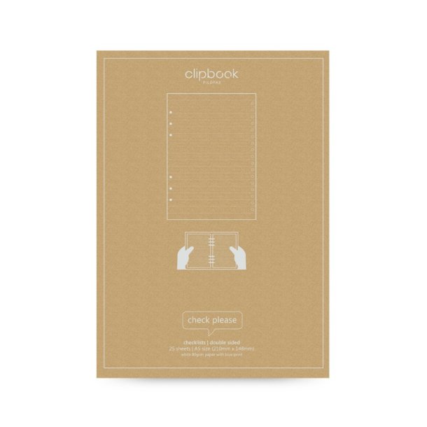 Filofax Refill A5 Tjekliste - check please