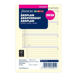 Filofax Refill �rsplan Pocket 2026