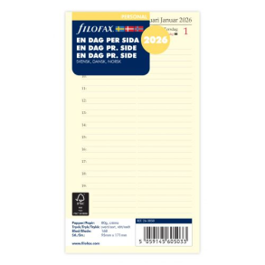 Filofax Refill Dagskalender Personal 2026