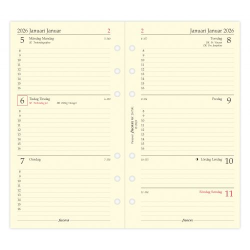 Filofax Refill Ugekalender Horisontal Personal 2026