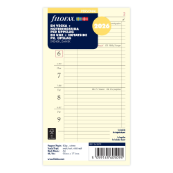 Filofax Refill Ugekalender + Notatside Personal 2026