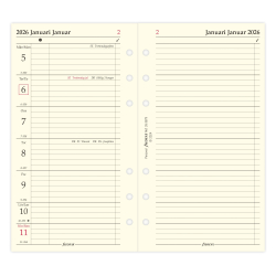Filofax Refill Ugekalender + Notatside Personal 2026