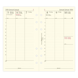 Filofax Refill Ugekalender Vertikal Personal 2026