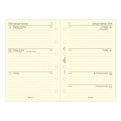 Filofax Refill Ugekalender Horisontal Pocket 2026