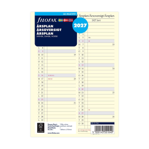 Filofax Refill �rsplan A5 2027