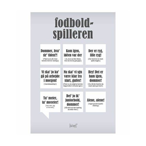 Dialgtplakat A5 Kort - Fodboldspilleren