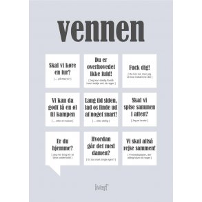 Dialgtplakat A5 Kort - Vennen