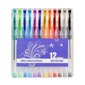 Glitterpenne 12 stk.