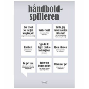 Dialgtplakat A5 Kort - Hndboldspilleren