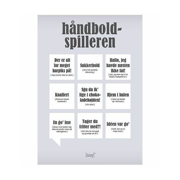 Dialgtplakat A5 Kort - Hndboldspilleren