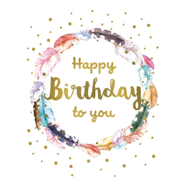 Hartung Mini Dobbeltkort - Happy Birthday to you