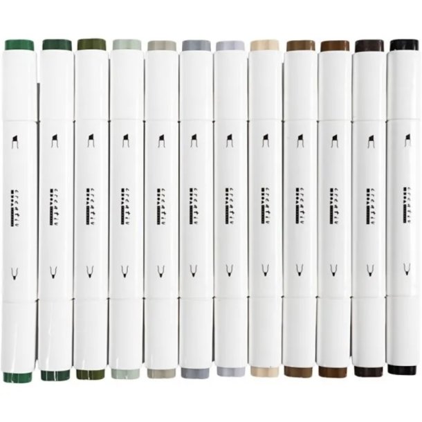Illustration Marker 12 stk. - Natur