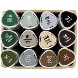 Illustration Marker 12 stk. - Natur