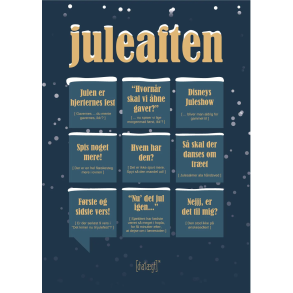 Dialgtplakat A5 Kort - Juleaften