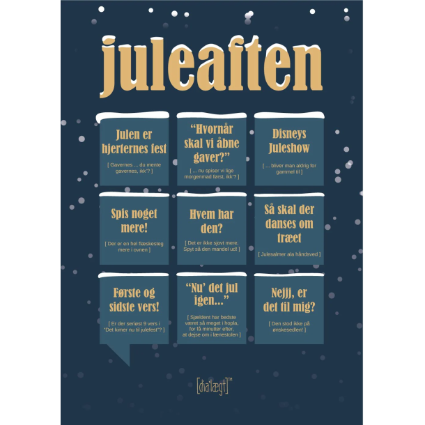 Dialgtplakat A5 Kort - Juleaften
