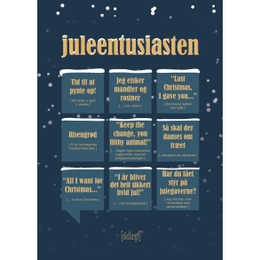 Dialgtplakat A5 Kort - Juleentusiasten