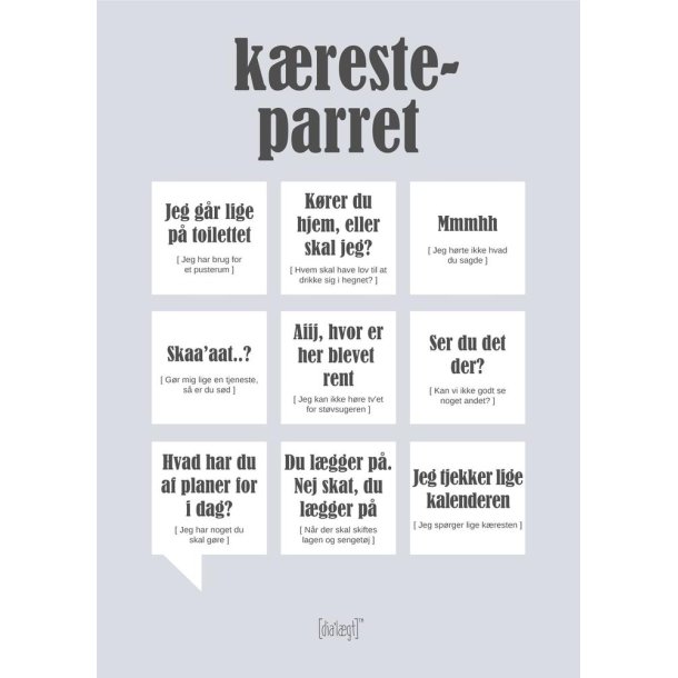 Dialgtplakat A5 Kort - Kresteparret