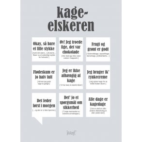 Dialgtplakat A5 Kort - Kage-elskeren