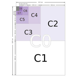 Konvolut med struktur C6 - 110g. - 5 stk. - Gr�