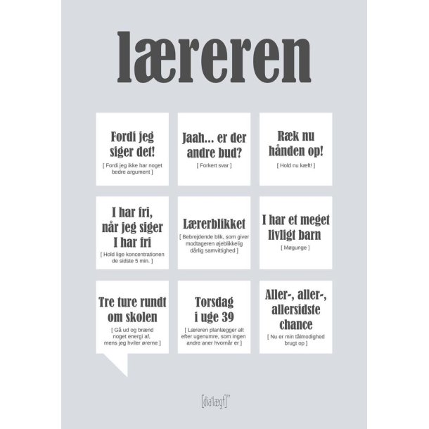 Dialgtplakat A5 Kort - Lreren