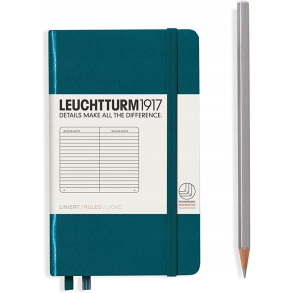 Leuchtturm Notesbog A6 Pasific Green Linjeret