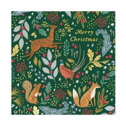 Ling Design Dobbeltkort - 10 Stk. Julekort - Woodland