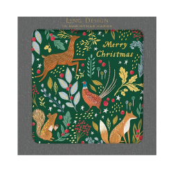 Ling Design Dobbeltkort - 10 Stk. Julekort - Woodland