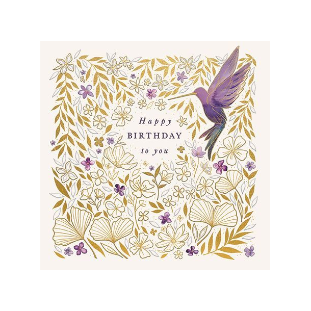 Ling Design Dobbeltkort - Lilac Hummingbird