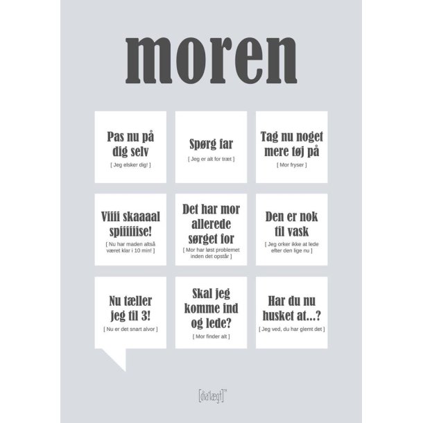 Dialgtplakat A5 Kort - Moren