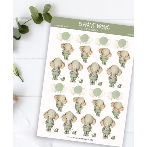 Mouse & Pen Sticker - Elefant Gr�n