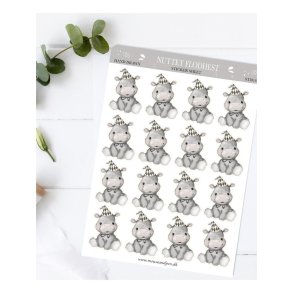 Mouse & Pen Sticker - Nuttet Flodhest