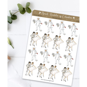 Mouse & Pen Sticker - Pjerrot, Harlekin og Columbine