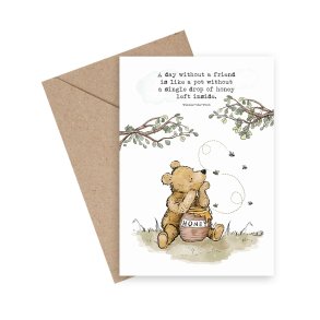 Mouse & Pen Dobbeltkort - A day wiyhout a friend