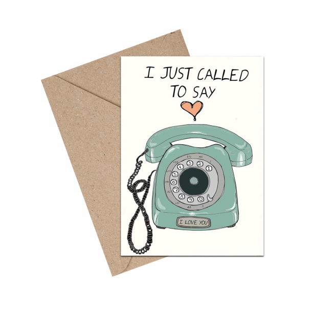 Mouse &amp; Pen Dobbeltkort - I just called to say