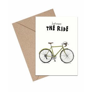 Mouse & Pen Dobbeltkort - Just enjoy the ride