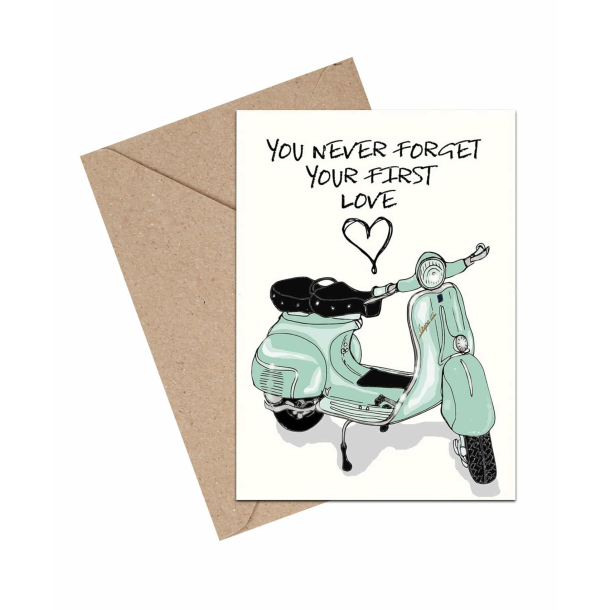 Mouse &amp; Pen Dobbeltkort - You never forget your first love