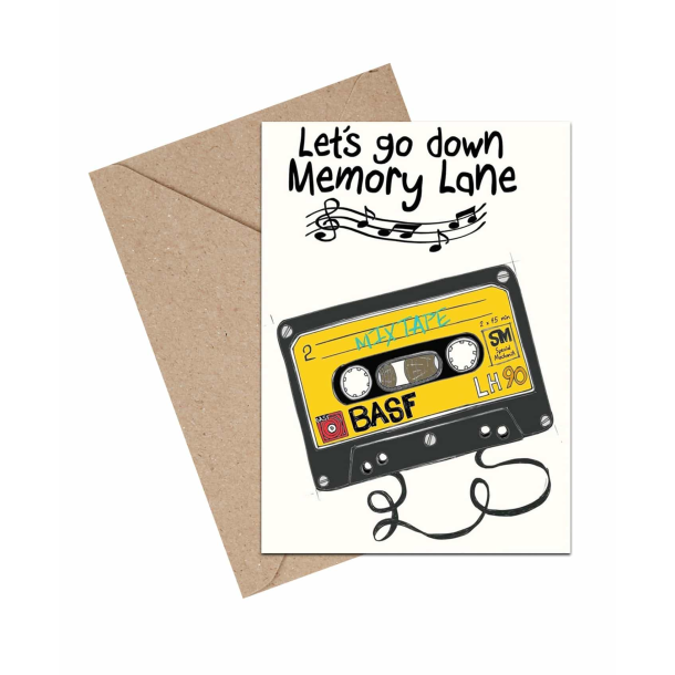 Mouse &amp; Pen Dobbeltkort - Let's go down Memory Lane