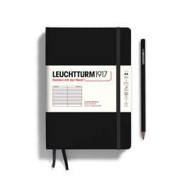 Leuchtturm Notesbog A5 Black Linjeret