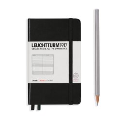 Leuchtturm Notesbog A6 Black Linjeret
